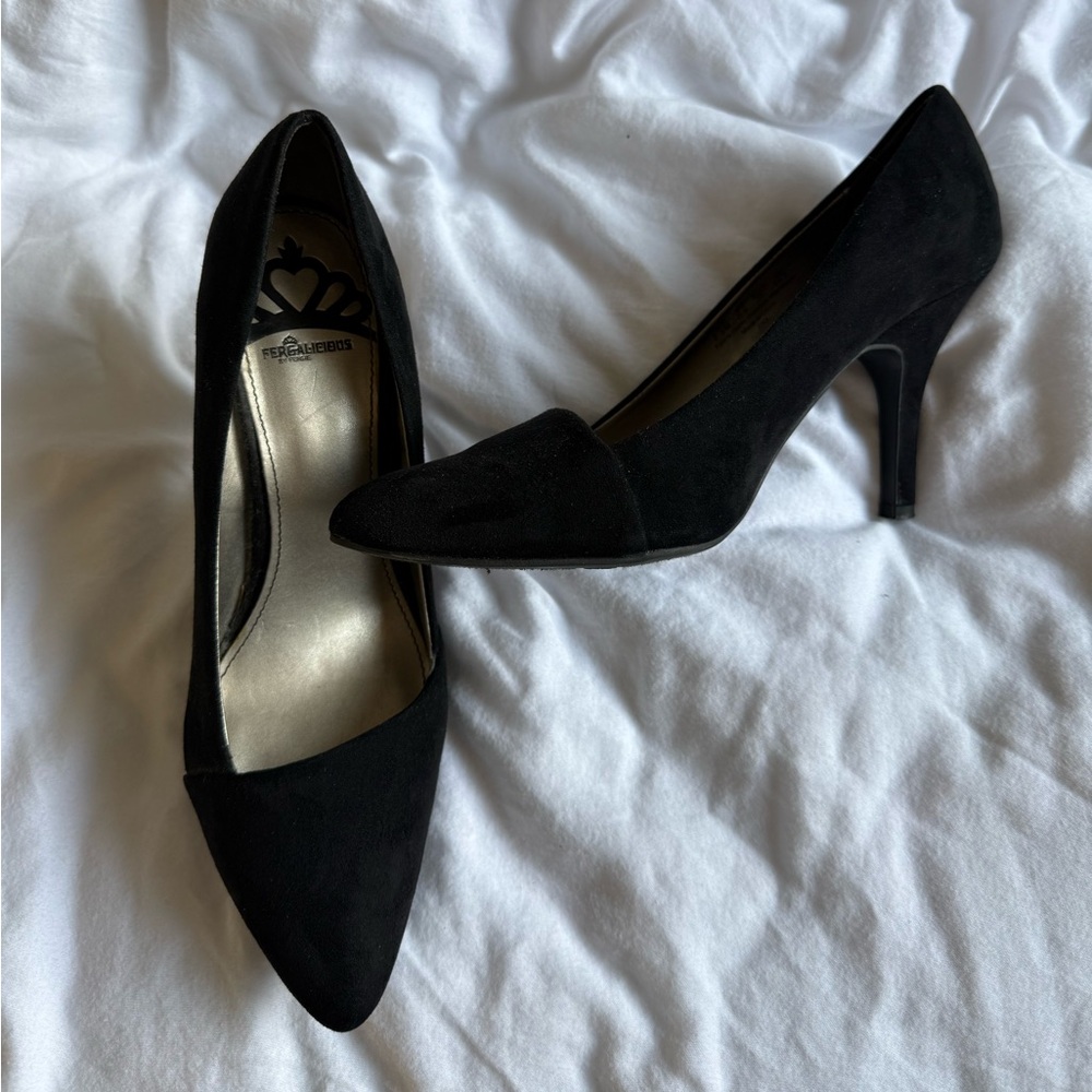 fergalicious fergie branded heels kitten heel goingout shoe women’s black shoes